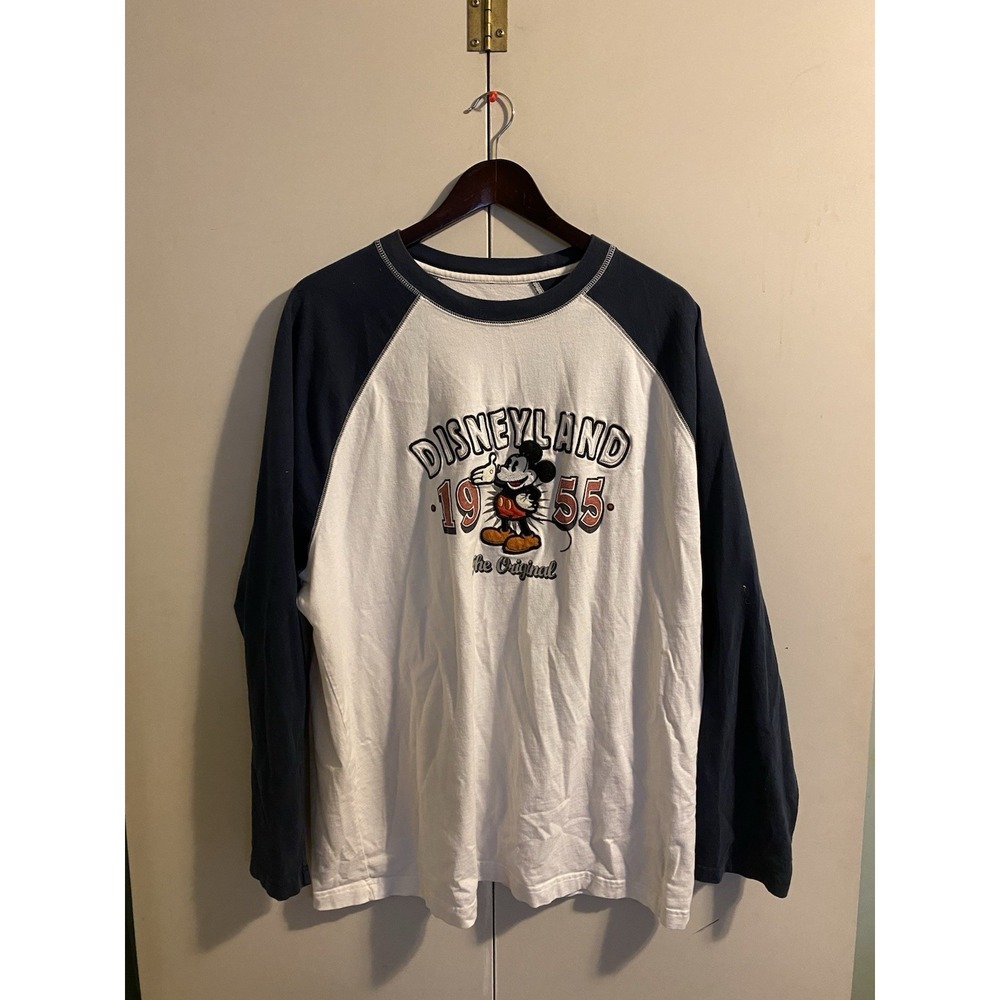 THE ORIGINAL 1955 VTG DISNEYLAND RESORT LONG SLEEVE T SHIRT UNISEX XXL EMBROIDER